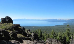 image of view south across Lake Tahoe