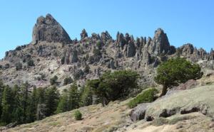 picture of unusual rock formations near the turnaround point of the hike