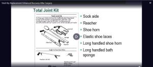 image of total joint kit: various aids for dressing, bathing, etc