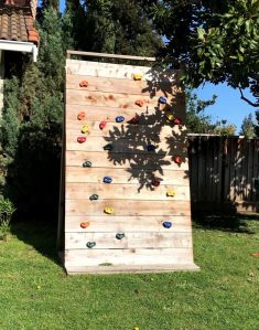picture of colorful climbing wall