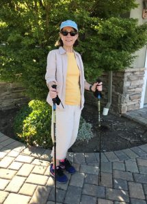 photo of transition to hiking poles for outdoor walks (Day 23)